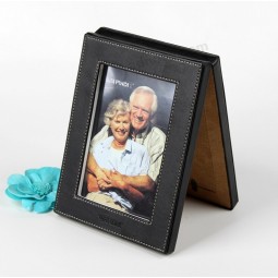Wholesale custom high-end Double-Faced Leather Memorial Photo Frame