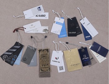 Offset Printing Paper Hang Tags with Strings (GB-032) for custom with your logo