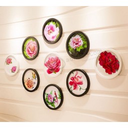 Wholesale custom high-end Round Decorative Hanging Wall Wooden Frames
