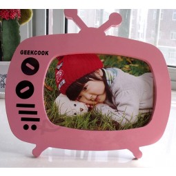 Wholesale custom high-end Pink Painting TV Shape Baby Photo Frame