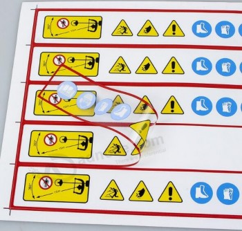 あなたのロゴとカスタムのためのカスタム印刷警告ステッカーラベル