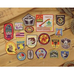 Hand Embroidery Badges Textile Woven Badge Canvas Patch