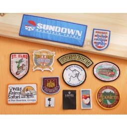 Custom iron on woven patch embroidered badges for Uniforms