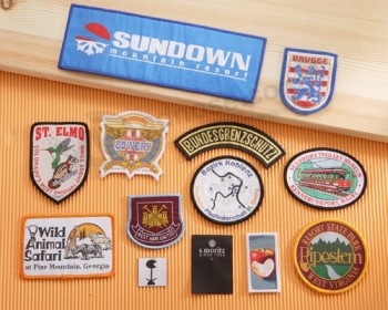 Custom iron on woven patch embroidered badges for Uniforms