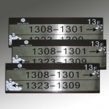 Custom Room Number Stainless Steel Etched Plaque with your logo