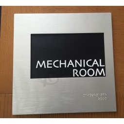 Métal plaStique aluminium gravé gravé Annoncea braille porte pièce numéro Signere