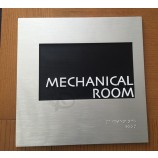 Metalll KunStStoff Aluminium graviert geätzt Anzeigea Braille Tür Zimmer Nummer Zeichen