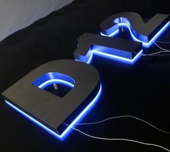 Customized Any Color 3D Back Lit LED Channel Letter on Panel with high quality