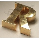 Fabricated Empty Gold Plating Channel Letter Signs
