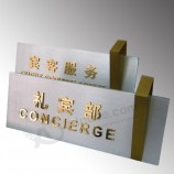 Painted Interior Doorplate Hotel Building Metal Wall Moiunted Plaques with high quality