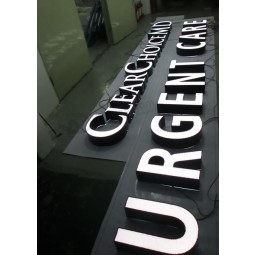 Stainless Steel Acrylic Illuminated Lighting Exterior LED Channel Letters Sign