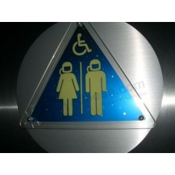 SinaLização direcional de toalete de Metal. cuStomerized levou sinais de porta