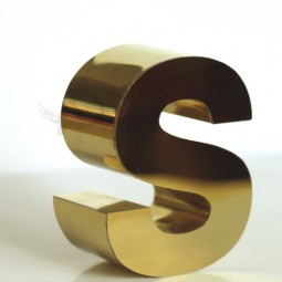 Polished Stainless Steel 3D Letters LED Display Outdoor Signage