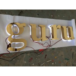 Building Laser Cut Cast Brsuhed Stainless Steel Metal Bronze Solid Business Letter