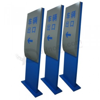 Parcheggio parcheggio ingresso alluminio Metallolo sicurezza direzionale poSter Stand pilone segno totem