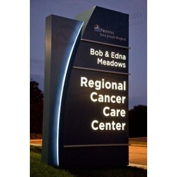 Hospital Pavment Street Aluminum Modular Directory Identity Totem with your logo