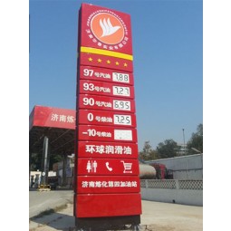 Gas Station Free Standing LED Price Pylon Sign Toem with your logo