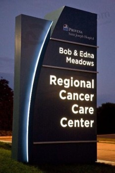 Hospital Outdoor Public Directory Identity Pylon Monument Signage with your logo