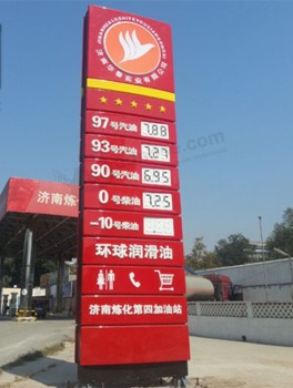High Brightness Gas Station Price LED Pylon Signage with your logo