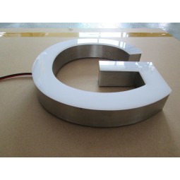 Metalll Aluminium EdelStahl gefertigt Messing Titan Acryl FrontLit 3d dimensionale LED Kanal Brief