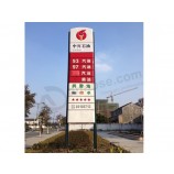 Outdoor Customized Advertising LED Pylon Sign Boxes for Gas Station