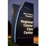 Commercial Directory Advertising Display Digital Illuminated Freestanding Signage Totem