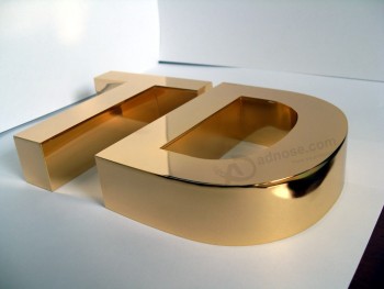 Stainless Steel/Aluminium Gold Plating Letters