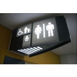 Outdoor Washroom Acrylic Hanging LED Light Directory Sign