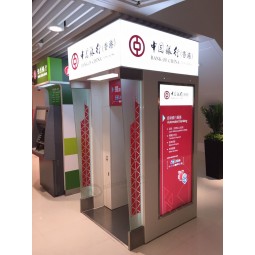 Oudoor Bank Automatic Self-Service ATM Booth with LED Light Box