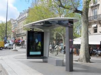 高品质的现代简易公交车亭，带led柜