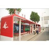 Metal Painted Bus Stop Shelter Canopy Booth Kiosks