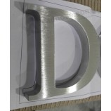 Brushed Close Backs Stainless Steel Channel Letters