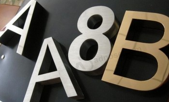 Electroplate Aluminum/Flat Cut Painting/Brushed Metal Letters
