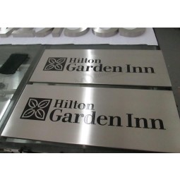 Non-Illuminated Stainless Steel Engrave Plaque for Directional ID