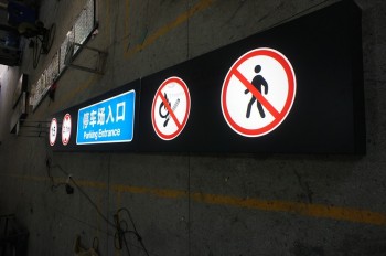 Car Park Ceiling LED Acrylic Directional Signage with high quality