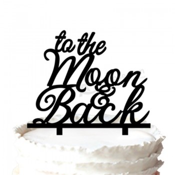 Wholesale custom high-end " to The Moon & Back" Cake Topper for Wedding Romantic