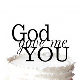 Wholesale custom high-end "God Gave Me You" Wedding Cake Topper