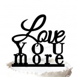 Wholesale custom high-end "Love You More" Wedding Cake Topper