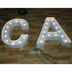 Wholesale custom high-end Letters with Light Bulbs