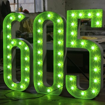 Wholesale custom high-end Decoration Bulb Letters and Numbers for Advertising