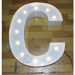 GroothanDel op maat hoog-EinDe Aluminium verlichting Decoratie gloeilamp letters
