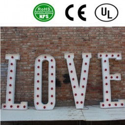 Wholesale custom high-end High Quality LED Bulb Letter Signs Wedding Decor