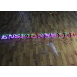 Wholesale custom high-end Punched Stainless Steel Sign with RGB LED Lighting