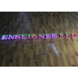 Wholesale custom high-end Punched Stainless Steel Sign with RGB LED Lighting