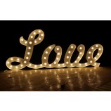 Wholesale custom high-end Light Bulb letter for Love Wending