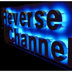 Back Lit Black Painted Finish Stainless Steel Channel Letter