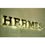3D Halo Lit Stainless Steel Sign for Outdoor