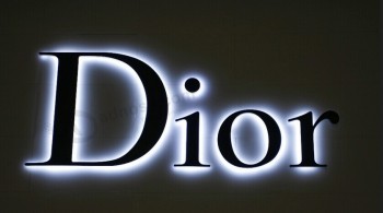 Illuminated Signs Halo Lit LED Polished Stainless Steel Outdoor Signs