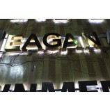 Brushed Golden Titanium Letter Backlit Channel Letter