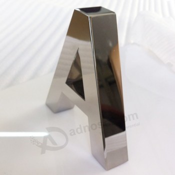 Mirror Polished Built up Stainless Steel Channel Letter